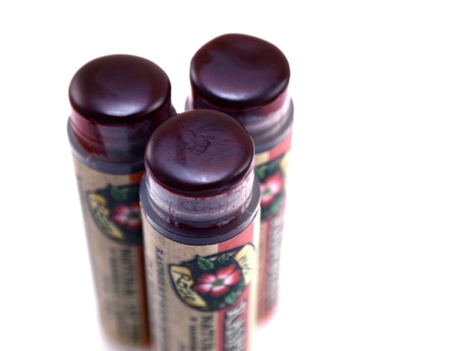 Natural Lip Tint Balm RASPBERRY Red Organic Lip Color .15 oz