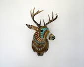 Hand-painted Taxidermy Deer Head - Custom Made