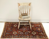 Whimsical Burgundy Vintage Persian Rug