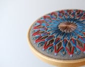 Embroidery Hoop Art // Wool Felt // Firework // LoftFullOfGoodies
