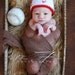 Baby baseball hat Newborn Photography Prop beanie sizes nb, 1-3mos, 3-6mos, 6-12mos