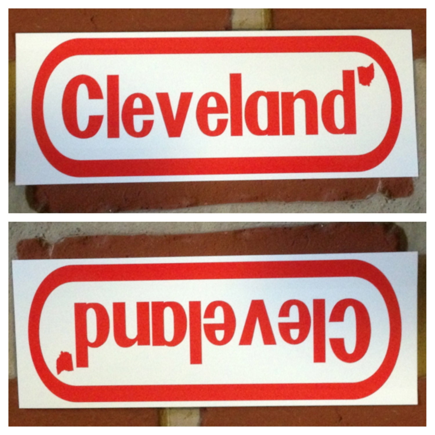 2 Cleveland NES Logo Bumper Sticker