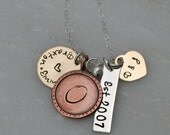Personalized Necklace- Hand Stamped Necklace- Family Jumble Necklace - Mixed Metal Necklace - Mothers Day Gift
