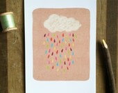 Rainbow Rain Cloud - 5x7 Art Print