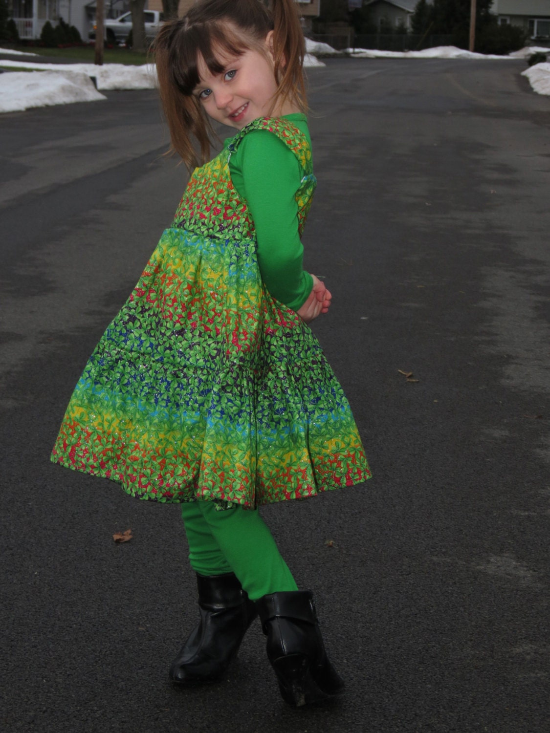 Rainbow Shamrock Dress
