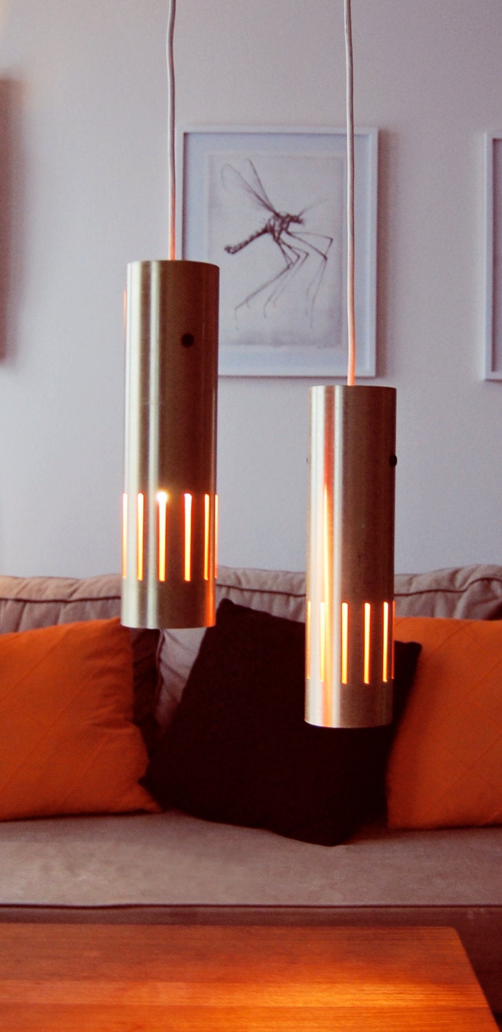 Jo Hammerborg's Trombone lamps. 1960's Fog and Morup. Danish design and production.