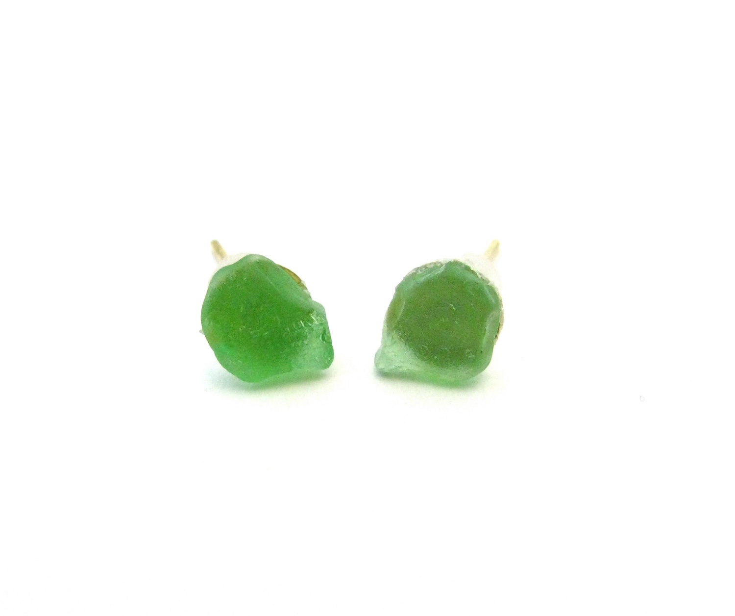 The Cape -- sea glass stud earrings