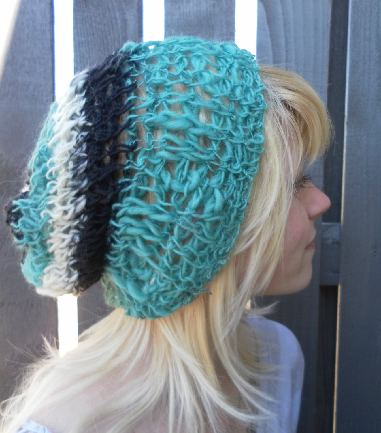 Crochet Slouchy Beanie: The Ugly Hat in Mint Chip