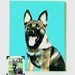Custom Dog Portrait / Custom Pet Portrait - 1 Pet - Solid background (36 x 24 x 0.75 inch)