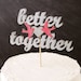 The Whimsical Wedding Cake Topper in Silver - Hot Pink Love Birds - Ready to ship