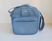 Vintage Samsonite Powder Blue Bag Overnight Weekender Bag Soft Luggage Montbello II Samsonite Bag