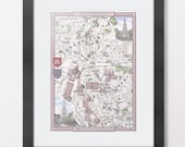 Shoreditch & Spitalfields including Brick Lane (London E1/EC3) illustrated map print 13 x 19"