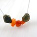 Carnelian and Gray Quartz Necklace