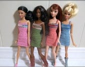 Barbie Crochet Clothes Spaghetti Strap Mini Dress