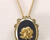 Vintage Cameo Style Pendant Brooch Combo Romantic Valentines Love Jewelry