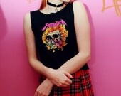 DIY'd Metallica grunge crop tank