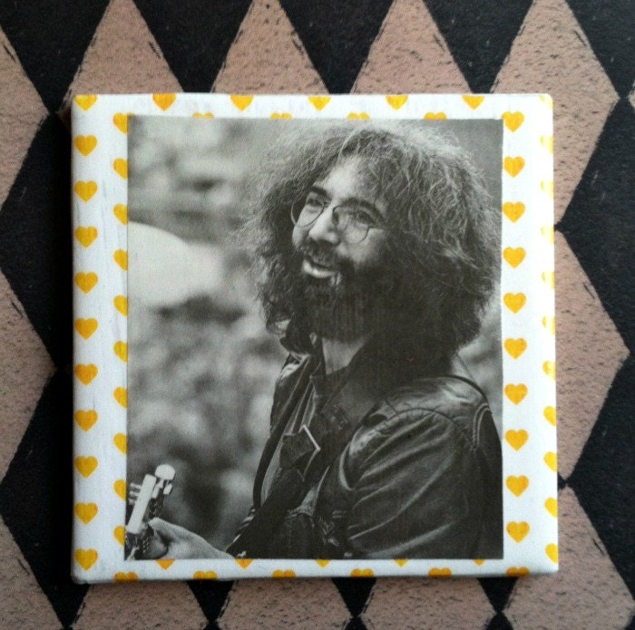 Jerry Garcia Hearts Tile