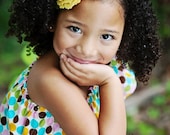 Mustard Yellow Wool Felt Blossom Flower Headband - The CATALEYA - Infant, Toddler, Girl, Photo Prop