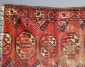 Moroccan Red Woven Area Rug