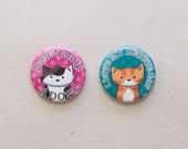 2 Rescue Cat Badges