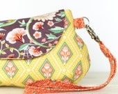 Floral Clutch Bag Secret Garden Wedding Clutch with Wristlet Strap