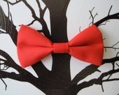 Newborn, Infant/Toddler, Youth Bowties - Red fabric bow tie, photo prop, wedding party, birthday, matching headband