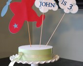 Airplane Cake Topper, Airplane Smash Cake, Airplane Birthday Party, Red, White and Blue Il_170x135