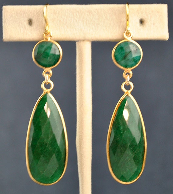 Mothers Day Sale - Emerald Earrings - May Birthstone Emerald Jewelry