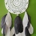 Dream Catcher - Doily - Modern - Gray and White