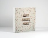 Photo wood block - art wood block - home sweet home - scrabble quote - whimsical home decor - dreamy home decor - ready to hang - 5x5