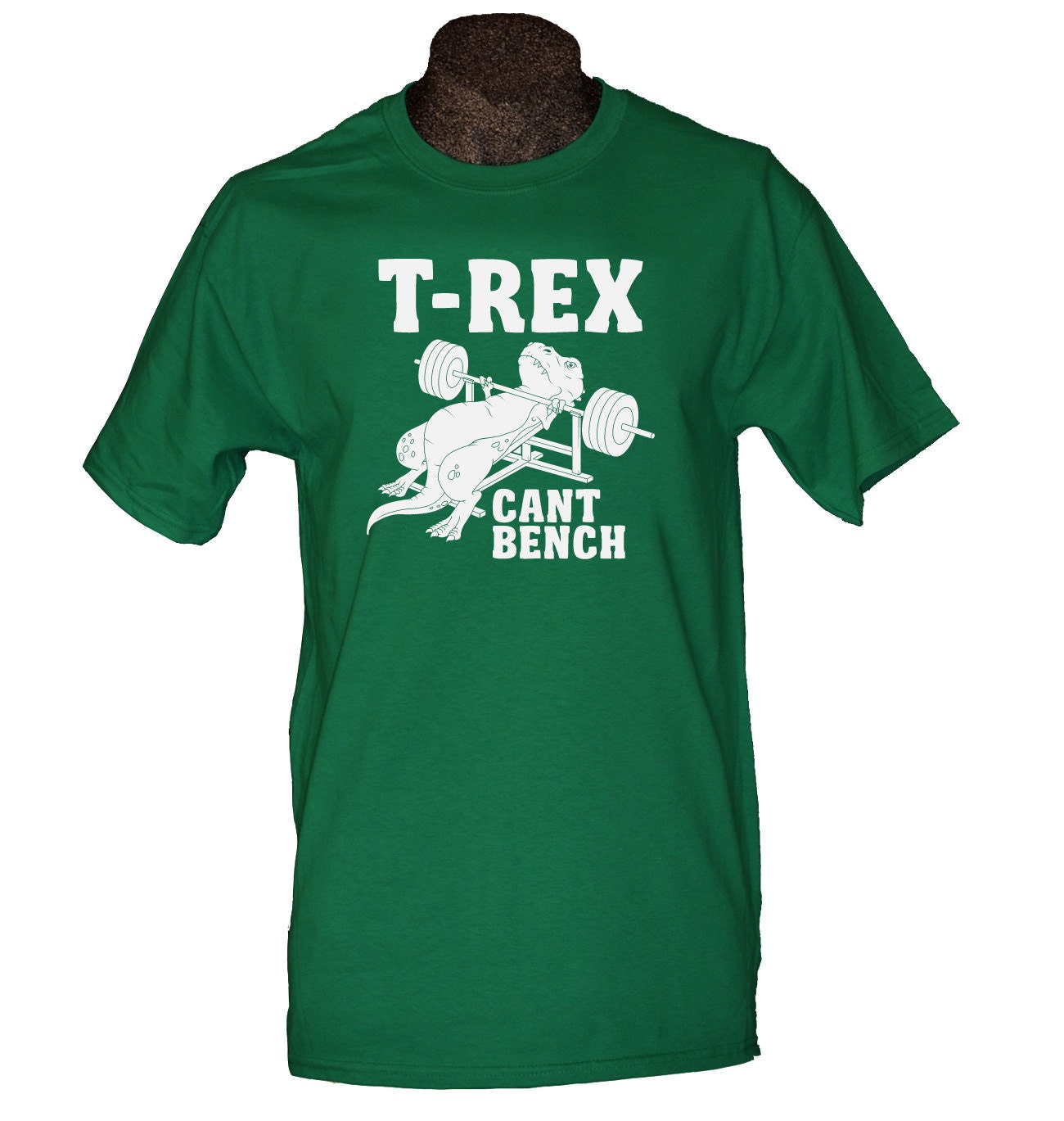 T Rex T-Shirt Funny T-Rex Cant Bench Press Tshirt Ryranosaurus Rex Dinosaur Tee Shirt Geekery T-Shirt Screen Printed Gift Men Women Ladies