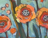 Yellow Orange Flowers Original Painting