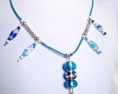 Pendant Necklace Pandora Charm Ice Blue Necklace N070