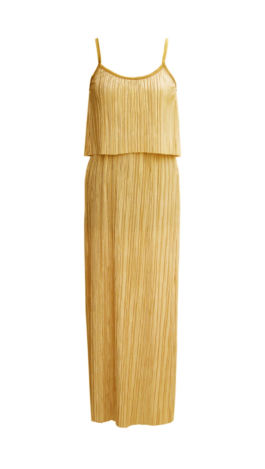 Gold Maxi Dress, Plus Size Evening Dress, Prom Dress, 20s Dress, Cocktail Dress, Party Dress, Pleated Dress, Designers Dress