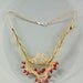 Botanical fine art linen necklace. Wearable beaded fiber art garden jewelry in rustic style.