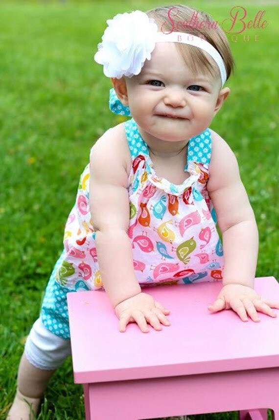 Baby headband, newborn headband, infant headband white satin tulle