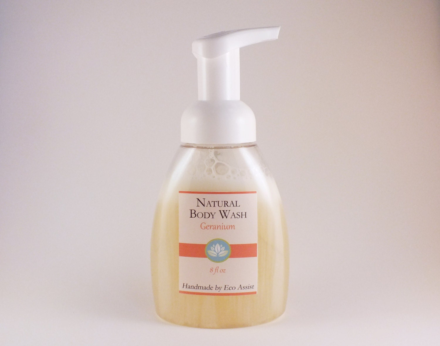 Organic Body Wash Natural Foaming Cleanser Geranium Soap