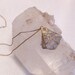 Pale Lilac- Fluorite -Octahedron- Super Long "Sea" Pendant with Sculpted Mesh- Handmade -one of a kind