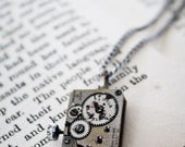 Steampunk Necklace - Silver Antique Watch Movement - Made in NZ