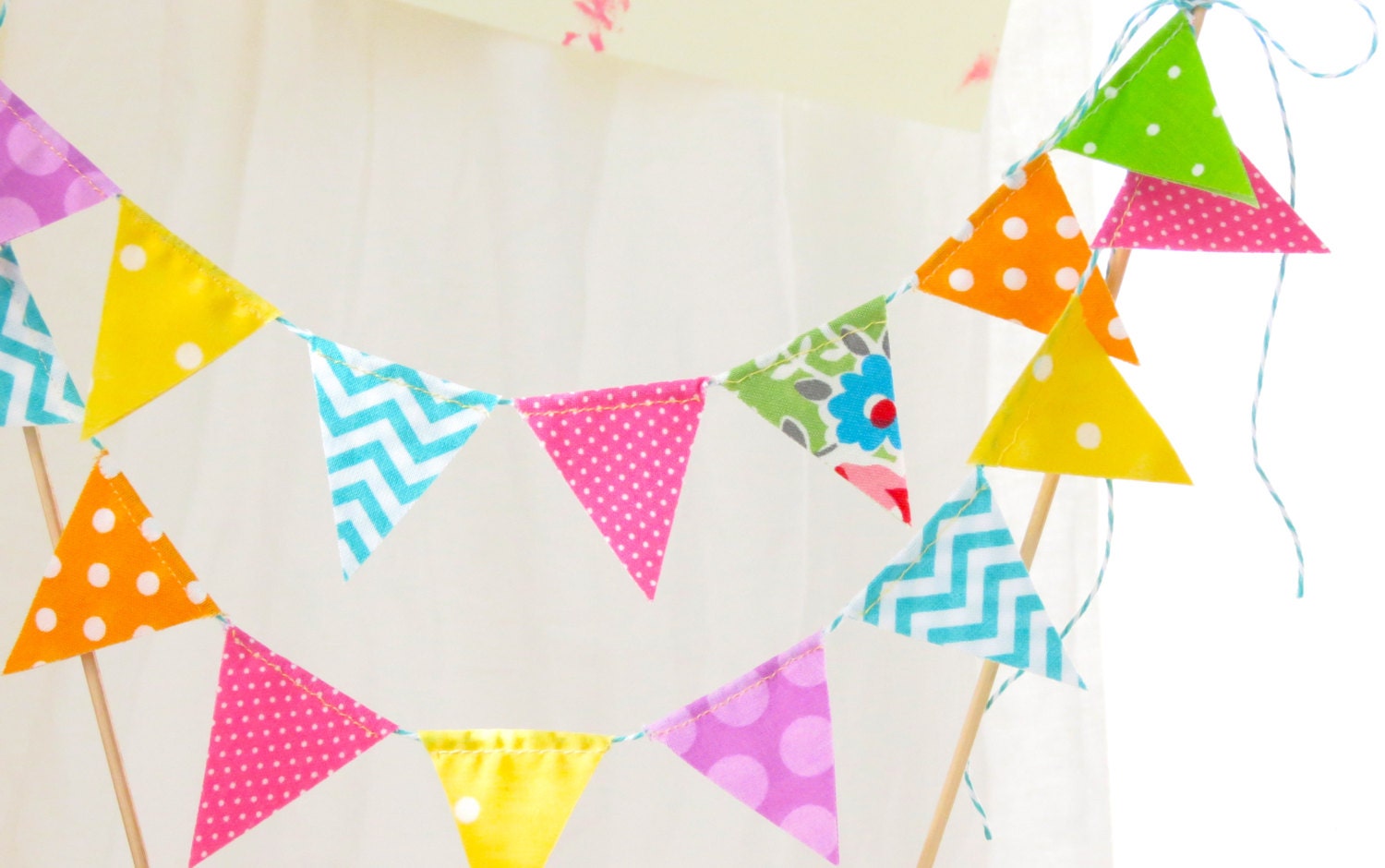 Fabric Cake Bunting- "Carnival"