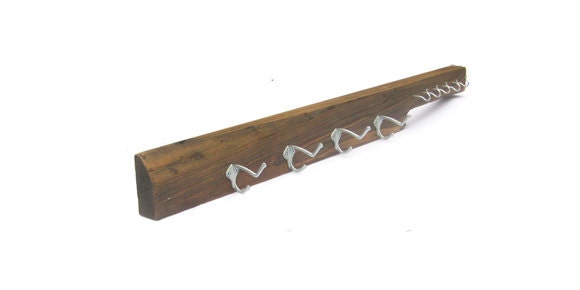 Wall Rack // Entryway Coat, Key, Hat Rack // 9 Hooks // Driftwood Furniture Eco-Friendly Organization Storage // Wall Fixtures