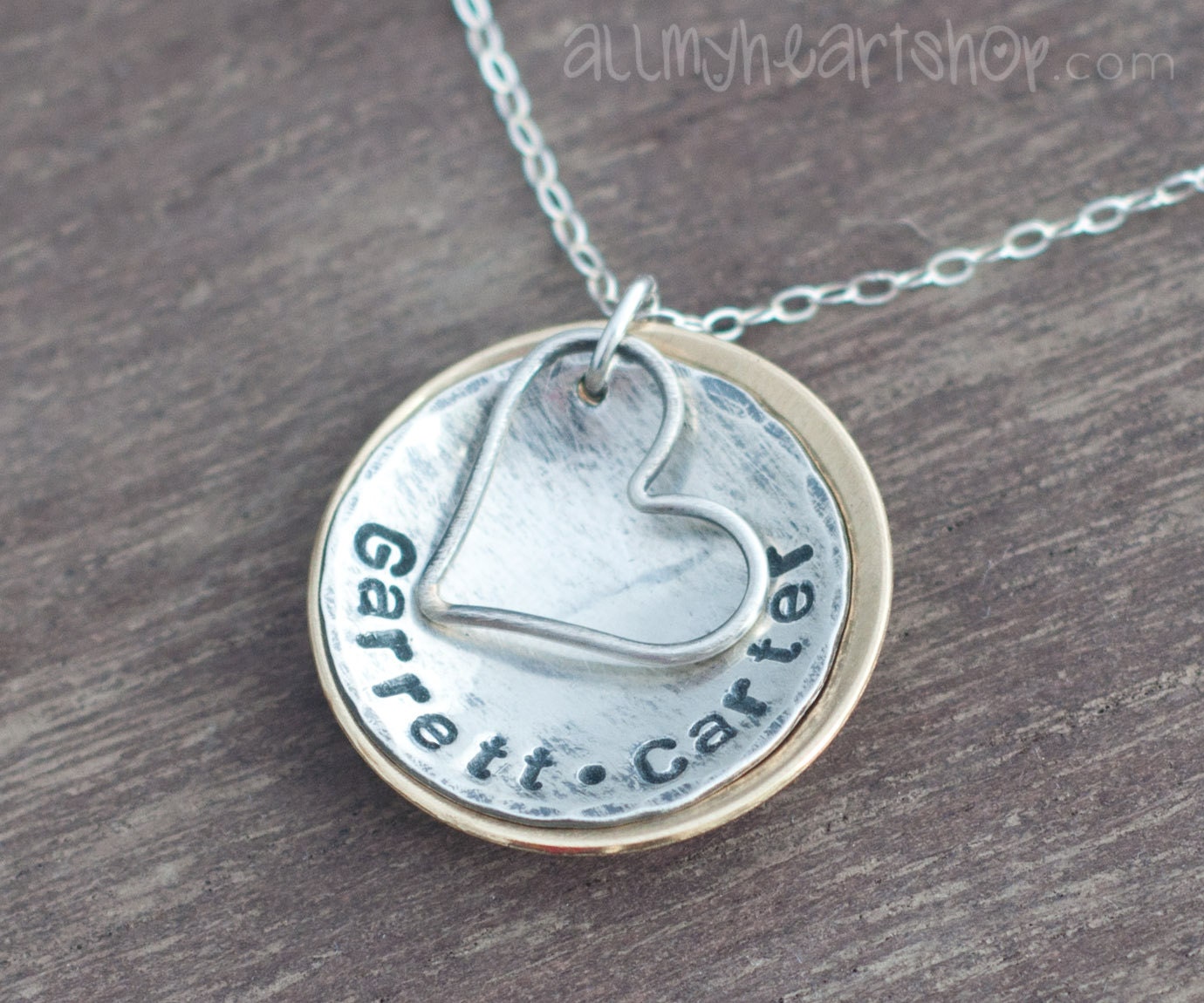 Personalized Hand Stamped Mommy Jewelry - Customized Mothers Necklace