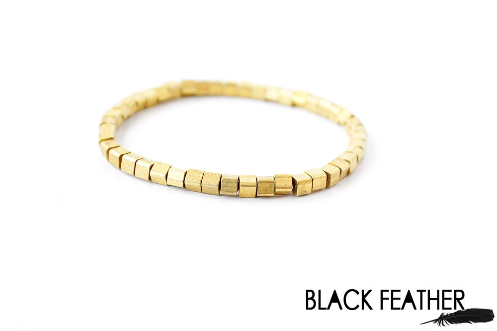Square Brass Bracelet
