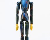 The Scream Art Doll - Munch Sculpture - Articulated Wooden Figure - Original Pop Art - Hand painted