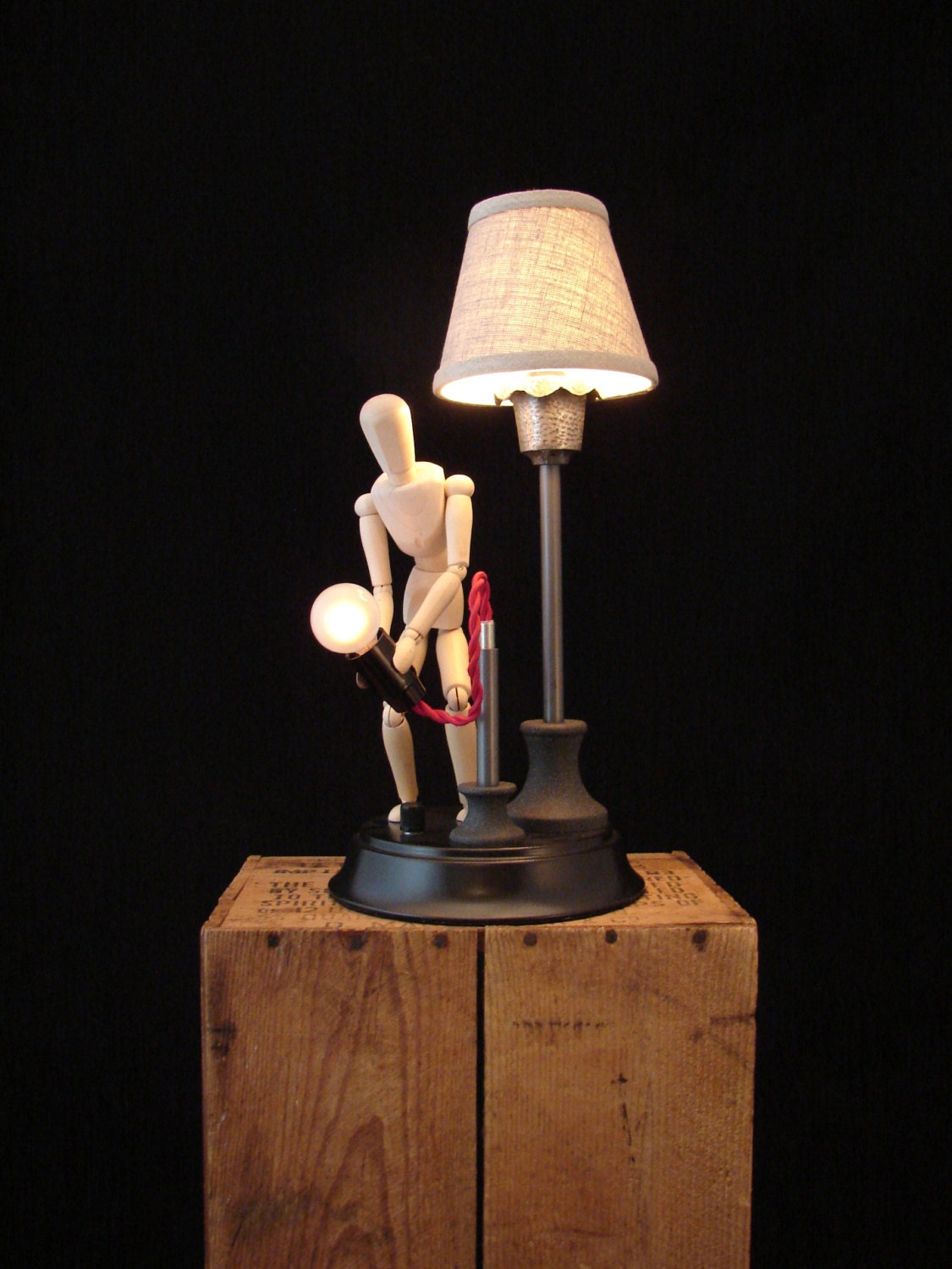 Upcycled Table Lamp with Dimmer