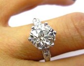 Reserved....1920s...2.31ct Antique Vintage OLD EUROPEAN ROUND Cut Diamond Engagement Ring in Gold