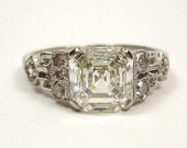 Art Deco 2.00ct Antique Vintage GIA  Asscher Cut Diamond Engagement Ring in PLATINUM, Circa1920