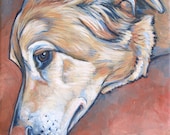 6" x 6" Custom Pet Portrait Painting in Acrylic on Canvas of One Dog, Cat, or Other Animal