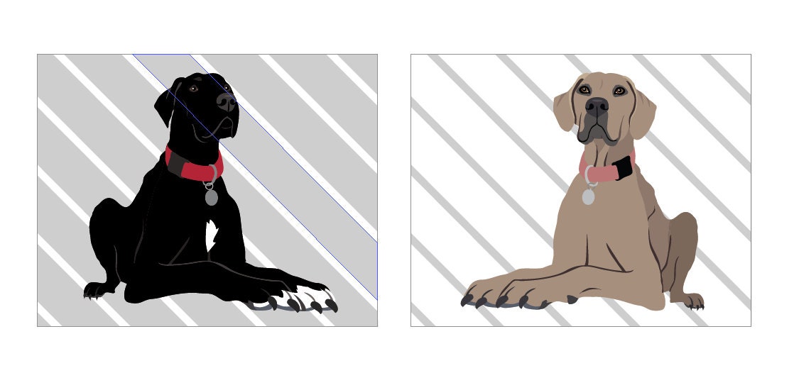 TWO Pets in 2 Separate Custom Portraits (Multiple Pet ADD-ON Discount)