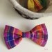 Seersucker Plaid Clo Hair Bow in Pink - Woven Seersucker Plaid Hair Bow